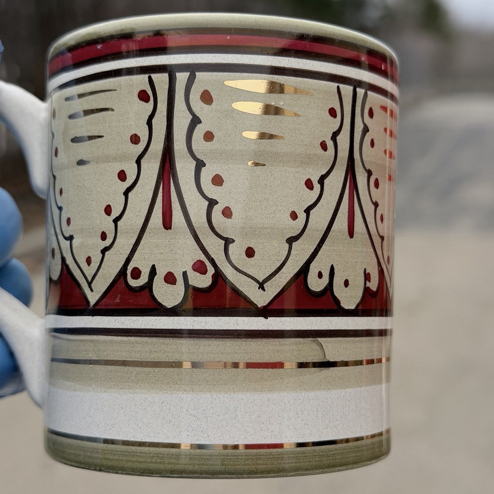 Authentic Sberna Deruta Italy Pottery Mug-Hand‎ Painted